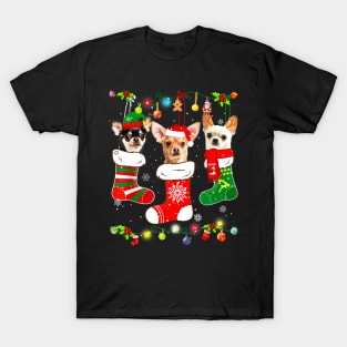 Chihuahua Christmas Lights Funny Xmas Dog Lover T-Shirt